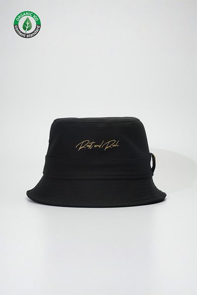 Rust&Rich Black Bucket Hat - Women & Men, Timeless Collection Basic
