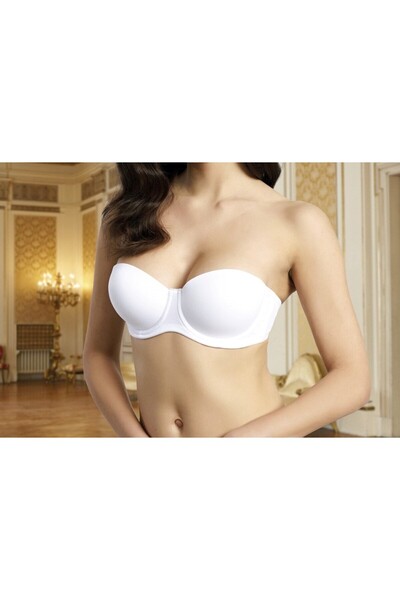 ROZELT Білий бюстгальтер без бретелей з підкладкою - N.UR.1.9.R.5.0.0.Z.E.L.T