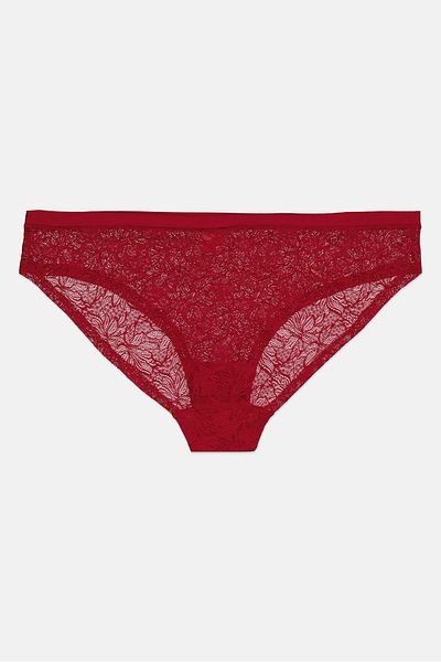 Triumph Women Textured Pull On Panties, Maroon