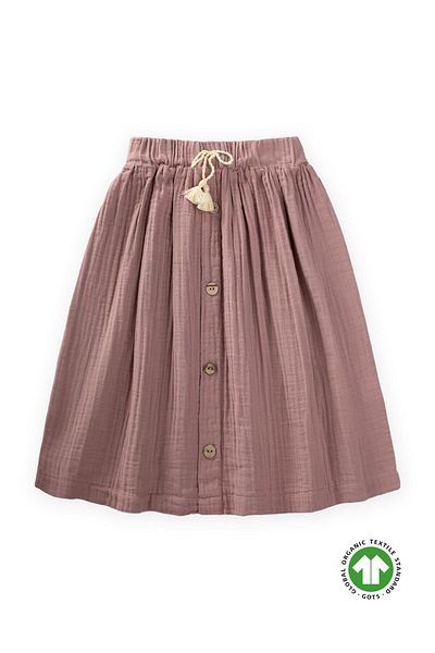 Cigit 8-12 Years Copper Color Organic Muslin Skirt