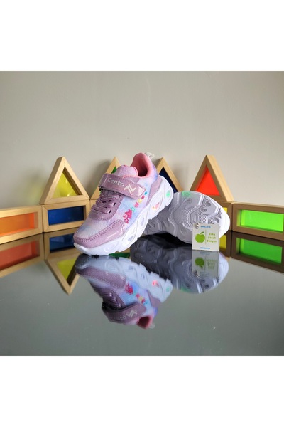 Elma Çocuk Hafif Rahat Yumuşak Esnek Anatomik Fuspedli Işıklı Unisex Çocuk Sneaker Spor Ayakkabı