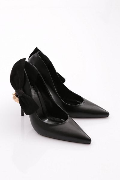 DGN Black 4537 Model Women's Heeled Shoes