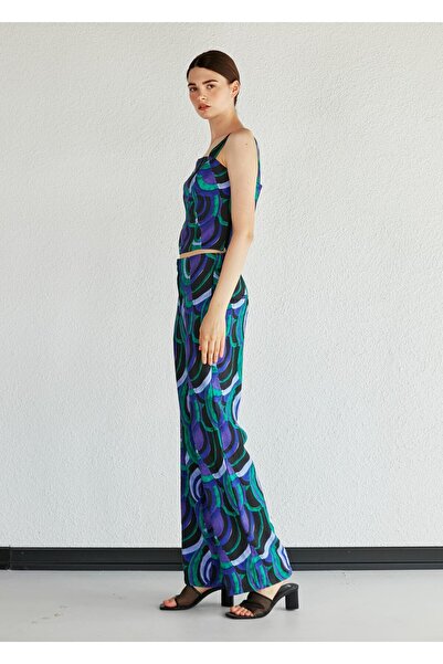 Masha Kate Geometric Patterned Trousers