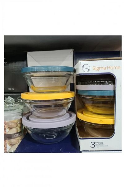 Mu Art Vamos 3-Piece Glass Storage Container Royaleks-Sgm08779