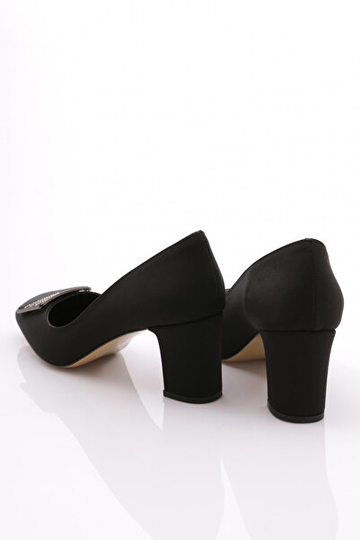 DGN Black Scuba Square Buckle Heeled Shoes - 8273378