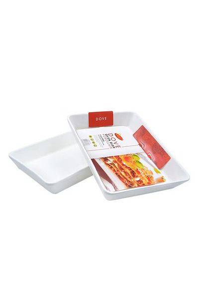 Dove 2-Piece Set / Oven / Serving Dish 1.8 Liters x 2PCS (31 x 23.3x5.3) White Rectangular BMW307(0.16DZ)