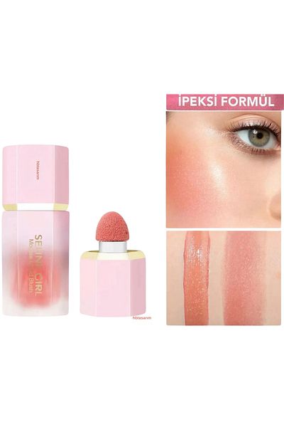 hbtasarim Intense Pigmented Liquid Blush (Rose) Natural Look
