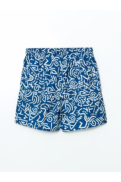 LC Waikiki Xside Blue Short Length Patterned Men's Swim Shorts