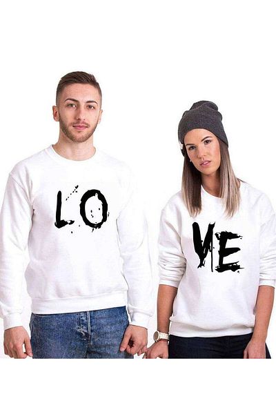 Tshirthane Lover Combinations - Lo and Brash Sweatshirt Couple Combination