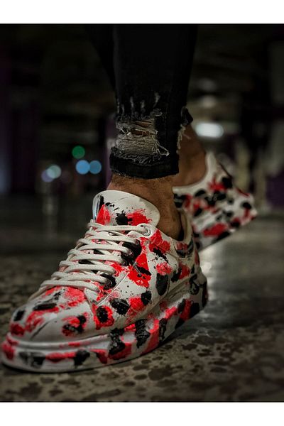 Chekich Pantofi pentru bărbați Ch254 Cbt Pittura 409 Roșu / Negru