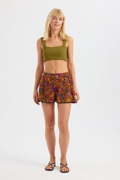 Hiccup Τετράγωνο γιακά Crop Top