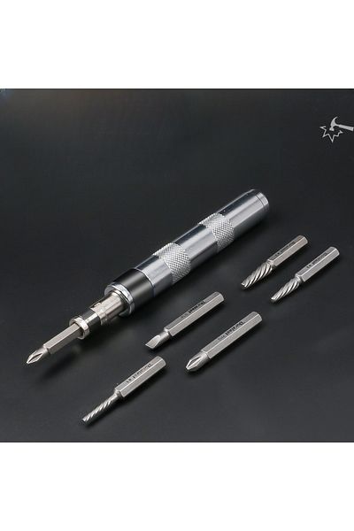 Choice 1 Set 6in1 1/4 Inch Impact Screwdriver Impact Drive Rusted Stuck Broken Fasteners Remover Screwdrive