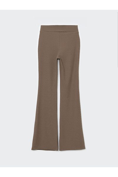 LC Waikiki Lcw Vision Brown Elastic Waist Spanish Leg Women's Leggings Pants