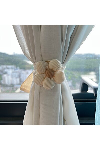 Choice Other White flowers Kawaii Bear Flower Curtain Hanging Buckle Tie Curtain Accessories Home Decor Tie