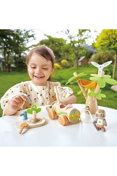Hape Wooden Toy - Tree Planting E-car (7 PIECES)