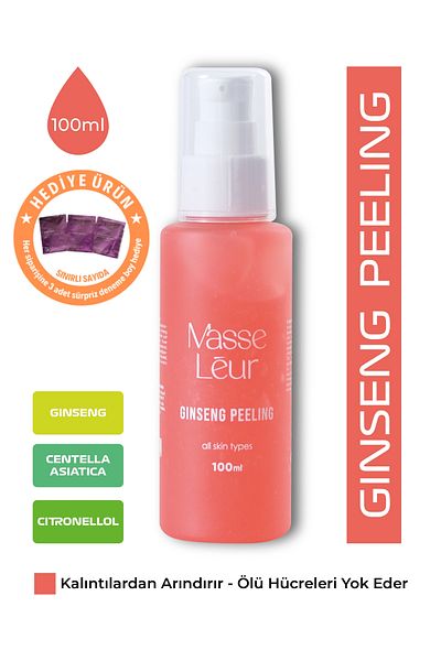 Masse Leur 100 Ml Instantly Remove Dead Skin Strawberry Peeling - Korean Ginseng Extract