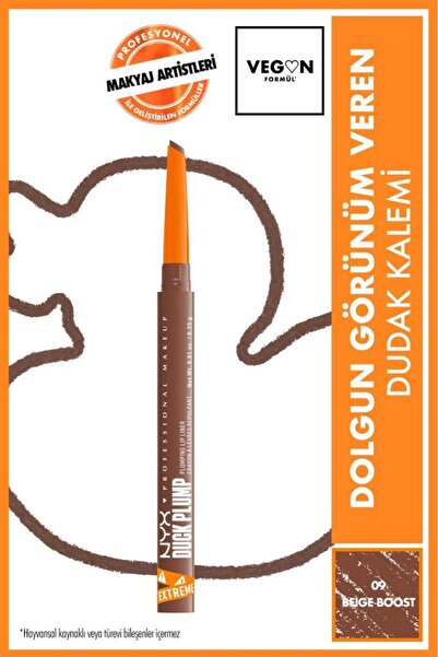 NYX Professional Makeup Duck Plump Dolgun Görünüm Veren Dudak Kalemi - 09 Bei...