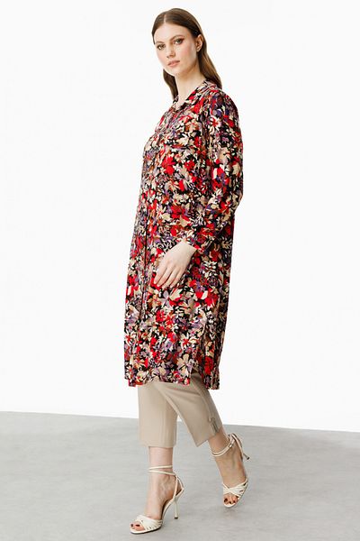 Mi Pret a Porter Mi Single Pocket Long Sleeve Tunic