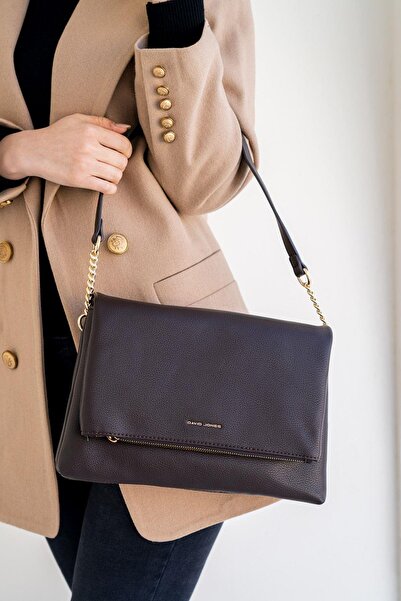 David Jones Curea de damă geantă de umăr maro închis