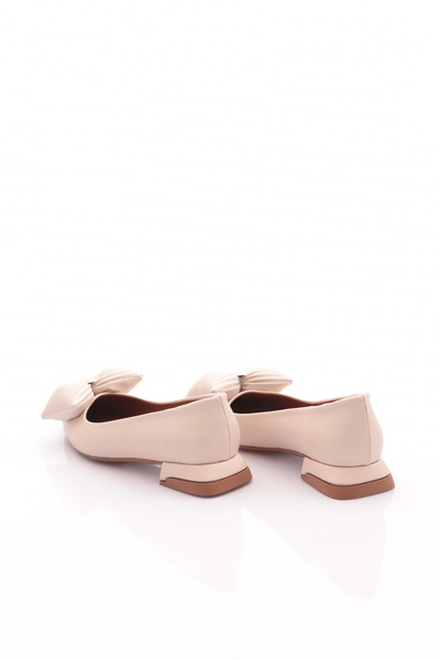 DGN 2898 Women's Bow Detailed Pointed Toe Ballerinas