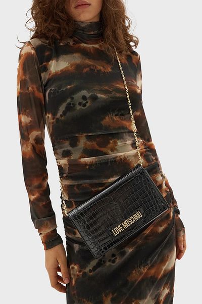 Love Moschino حقيبة يد بحزام سلسلة وشعار تمساح JC4079PP0LKJ0000
