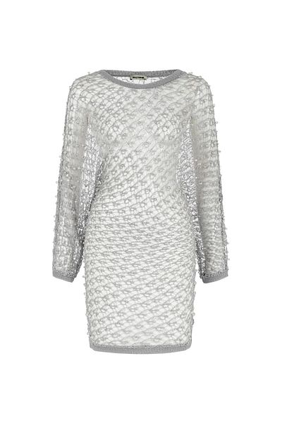 Nocturne Pearl Detailed Mesh Knitwear