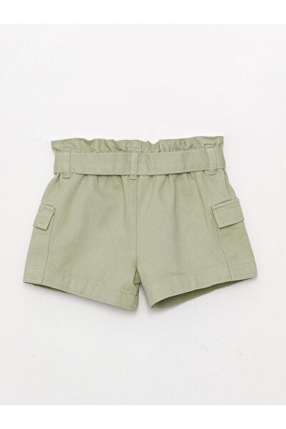 LC Waikiki Beli Lastikli Kız Bebek Şort (S3)