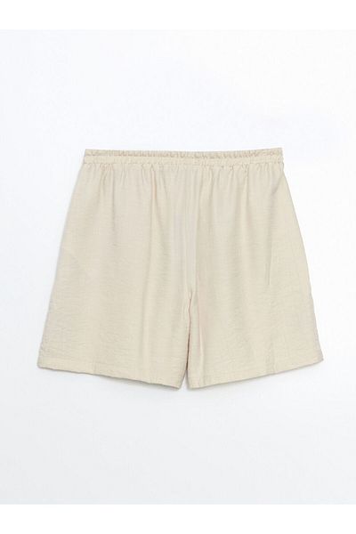 LC Waikiki Xside Beige Women's Elastic Waist Shorts