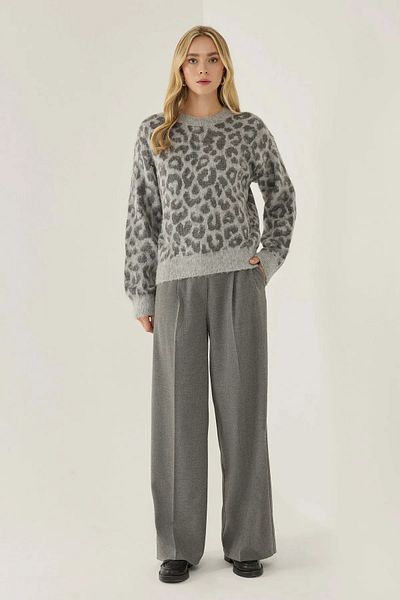 Hiccup Pulover cu model leopard cu croială relaxată