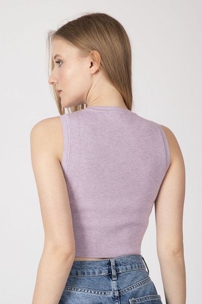 Hiccup Crop top tricotat cu decolteu