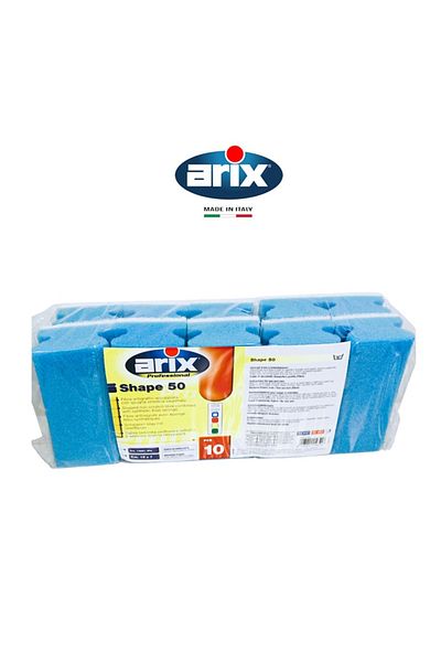 ARIX Professional Shape 50 Non-Scratch Blue Sponge 10-pieces