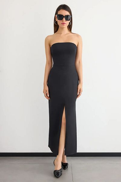 Hiccup Strapless Maxi Dress with Slit