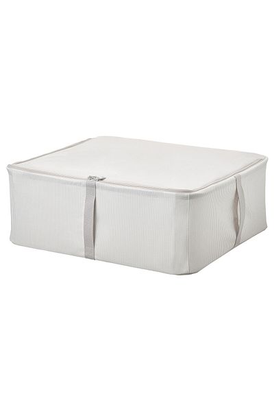 erorex Storage case, fabric striped/white/grey, 44x51x19 cm
