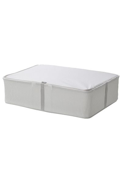 erorex Storage case, fabric striped/white/grey, 69x51x19 cm