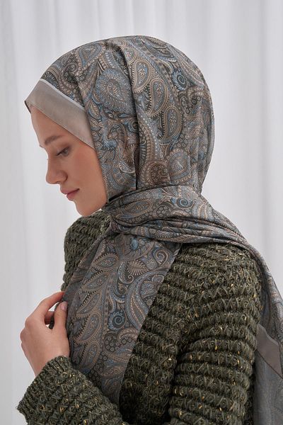 carell Βαμβακερό σάλι Vega Green Nilla