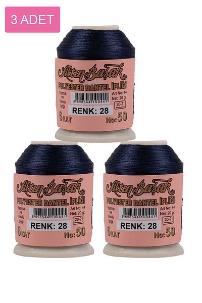 Ziya Dijital 3 Pieces of Gold Needle and Lace Thread 20 Gr - Royaleks - No: 028