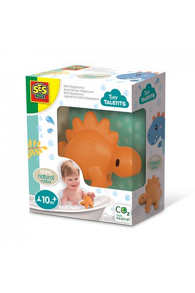 SES Creative Children's Bath Toy - Stegosaurus - 100% Natural Rubber