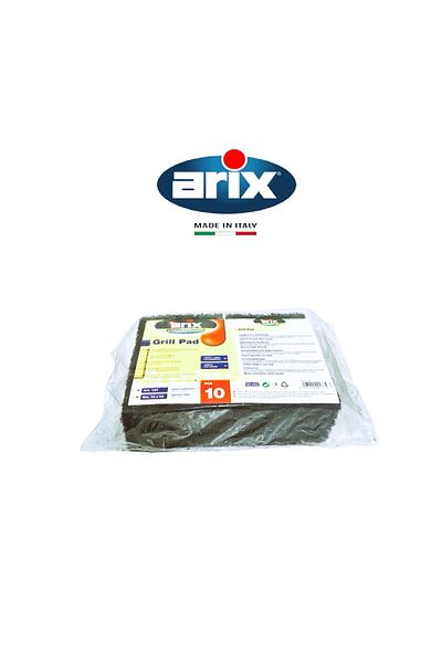 ARIX Professional 10-pcs Grill Pad – Heavy-Duty Abrasive Scouring for Tough Cleaning