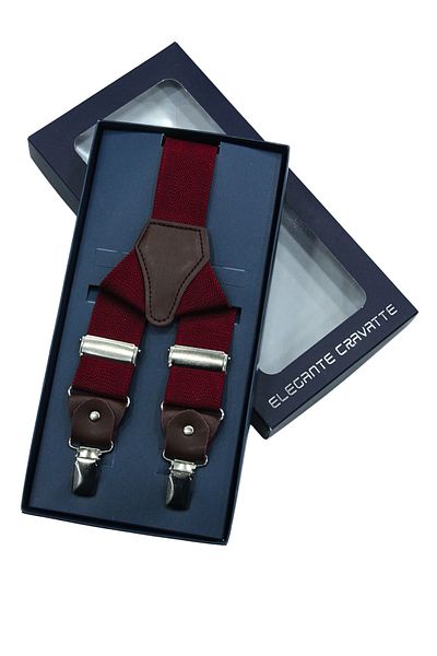 Elegante Cravatte Burgundy Color Luxury Salopet Trouser Hanger