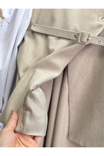 Ebrar Store Stone Colored Perihan Vest and Skirt Set - He8323