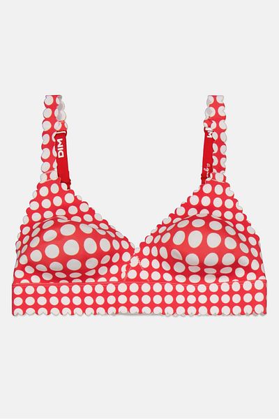 DIM Women Non Padded Polka Dots Bra, Red
