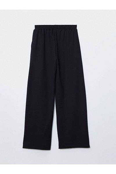 LC Waikiki Koor Black Elastic Waist Modal Blended Women's Sweatpants