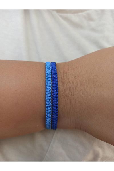 TREND Unisex Blue and Saks Bracelet - Adjustable, Gift Handmade