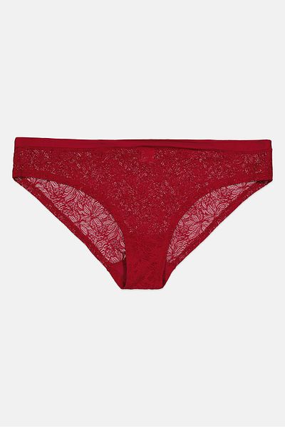 Triumph Women Textured Pull On Panties, Maroon
