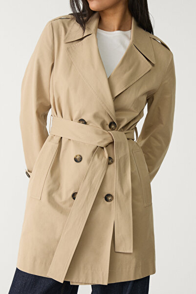 Stradivarius Kemerli basic regular fit trençkot
