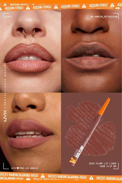 NYX Professional Makeup Duck Plump Dolgun Görünüm Veren Dudak Kalemi - 06 Nude Flip