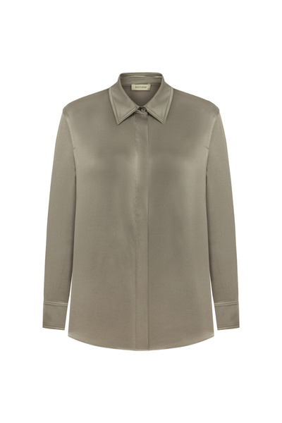 Nocturne Dökümlü Saten Gömlek