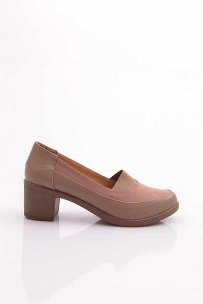 DGN Pantofi cu toc de damă bej - 341333648