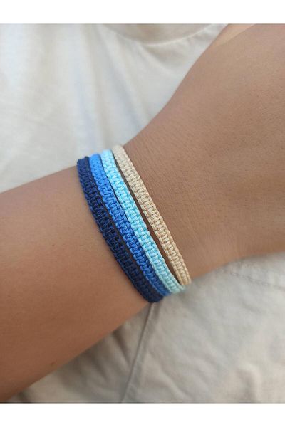 TREND Set of 4 Knitted Macrame Ip Bracelet - Sports Bracelet