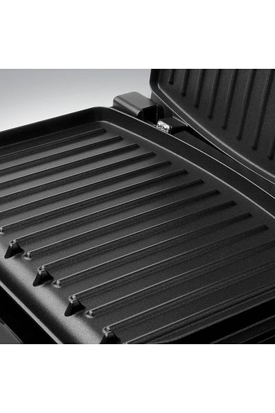 George Foreman 25040 شواية كهربائية داخلية متوسطة الحجم، 1650 وات، غير لاصقة، قابلة للتعديل، حمراء، ضمان لمدة عام